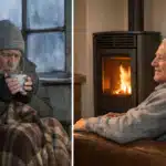 Maison ancienne en pierre avec système de chauffage, illustration des défis thermiques sans isolation