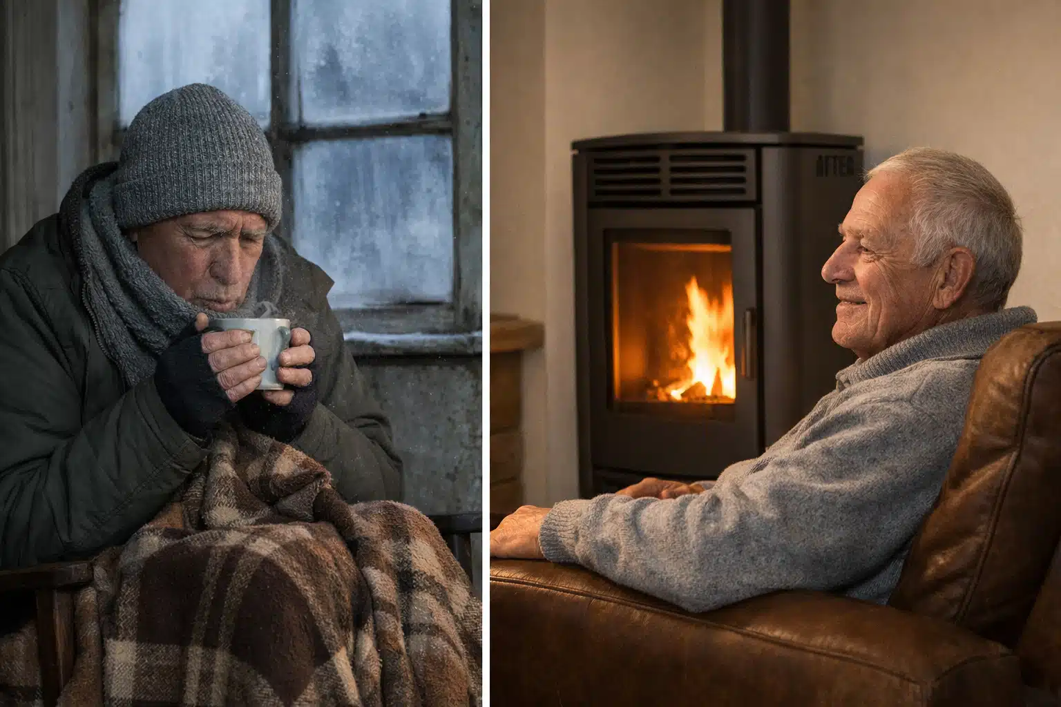 Maison ancienne en pierre avec système de chauffage, illustration des défis thermiques sans isolation